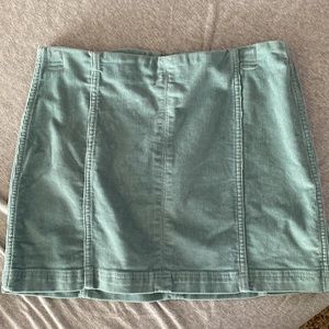 Light blue, ribbed, high waisted mini skirt from Target, worn once! Size 14.